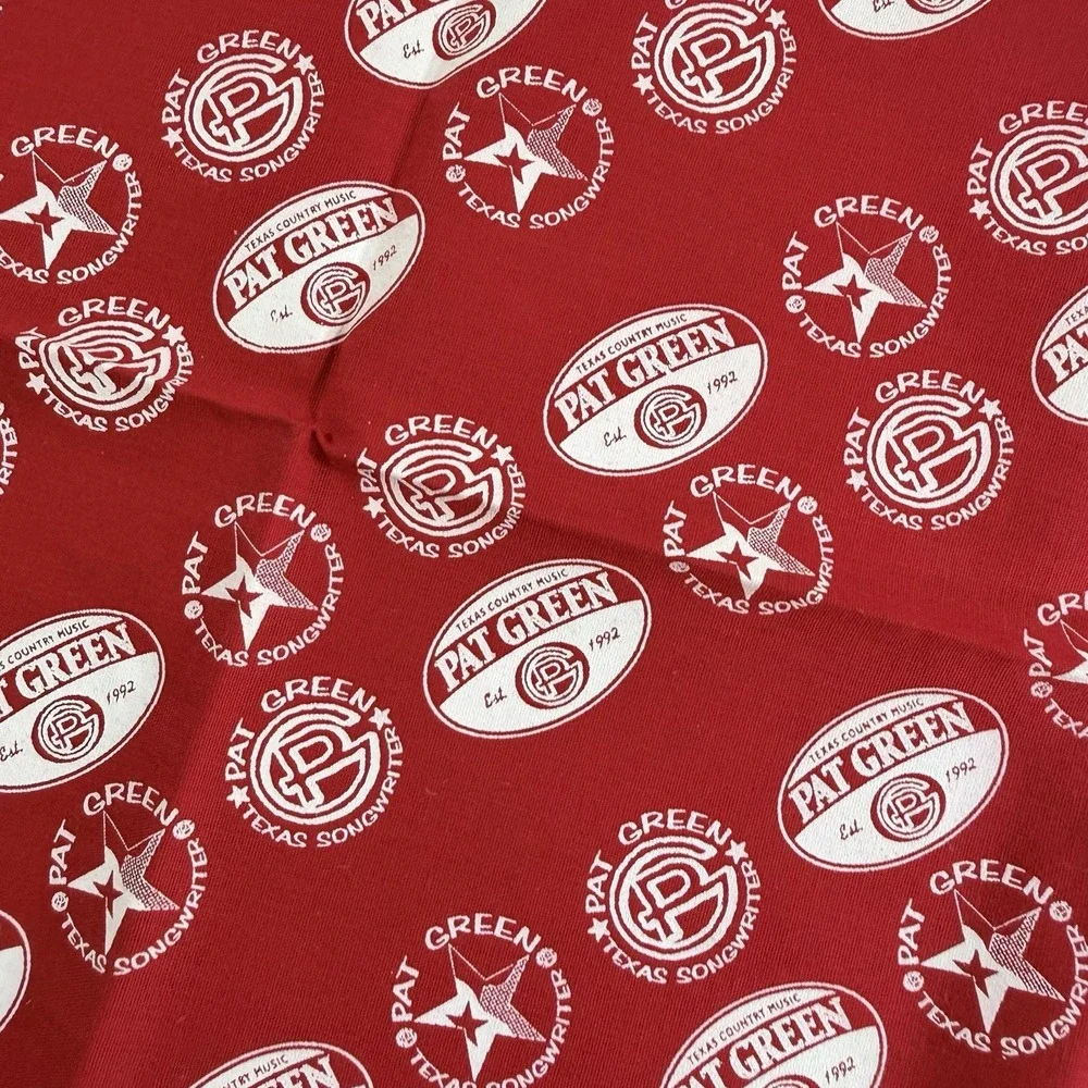 Vintage Pat Green Texas Songwriter Red Country Music Bandana Scarf 20